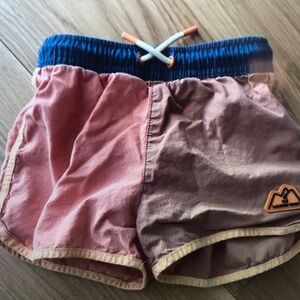Kids Swim Trunks - Pink and Blue
